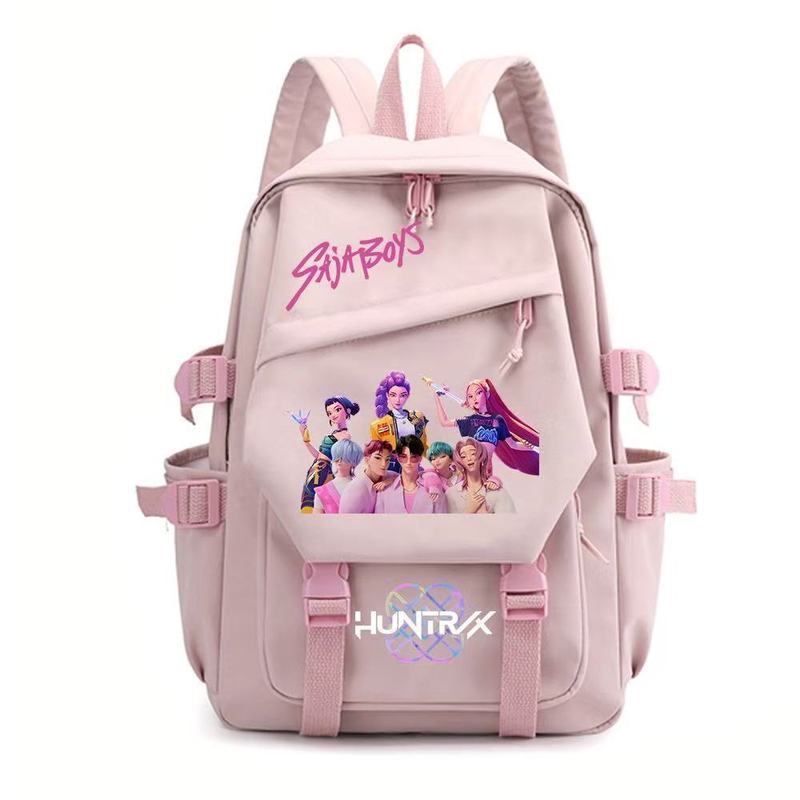 KPOP猎魔女团电影周边印花周边印花周边双肩背包青少年学生书包|undefined