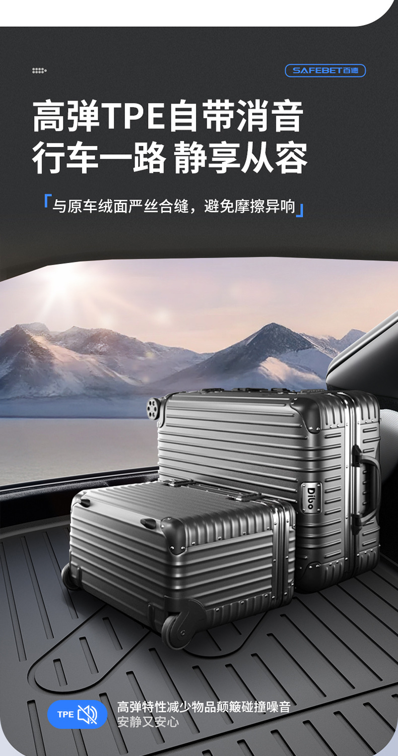 Suitable for the New Zhiji L6 Ls6 Ls8 Ls9, All-Weather Tpe Car Trunk Mat and Vehicle Accessories