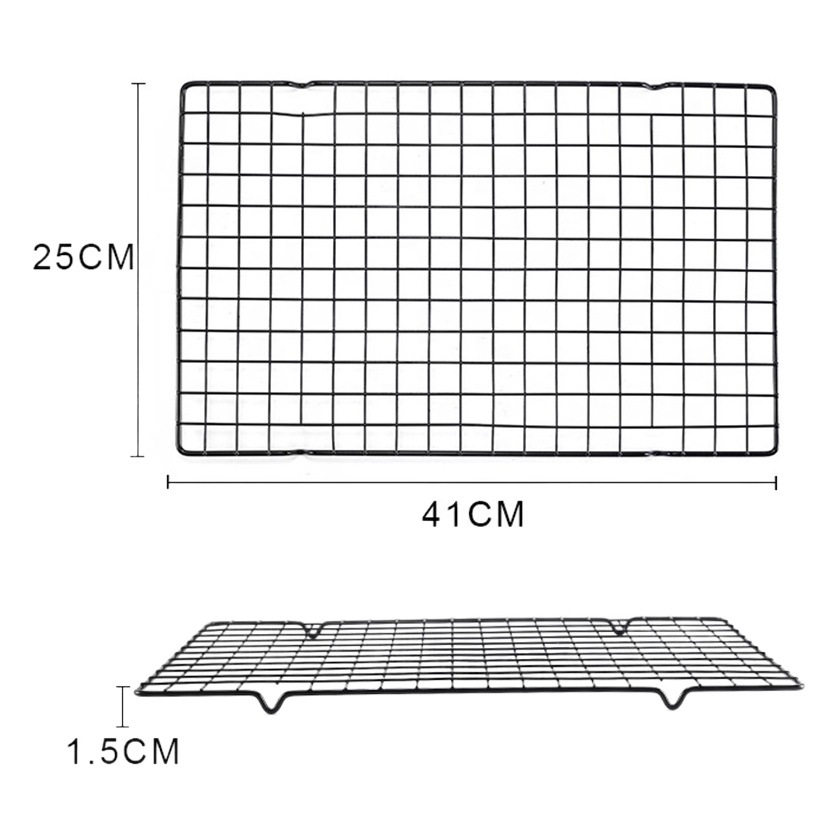 Factory Direct black small cold Net metal kitchen baking tools bread cooling rack biscuit food cooling rack