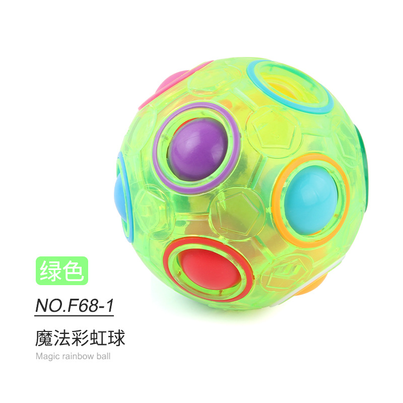 Stem cross-border source candy-colored Rubik's Cube Rainbow Ball 12-hole pressing anti-anxiety novelty decompression toy