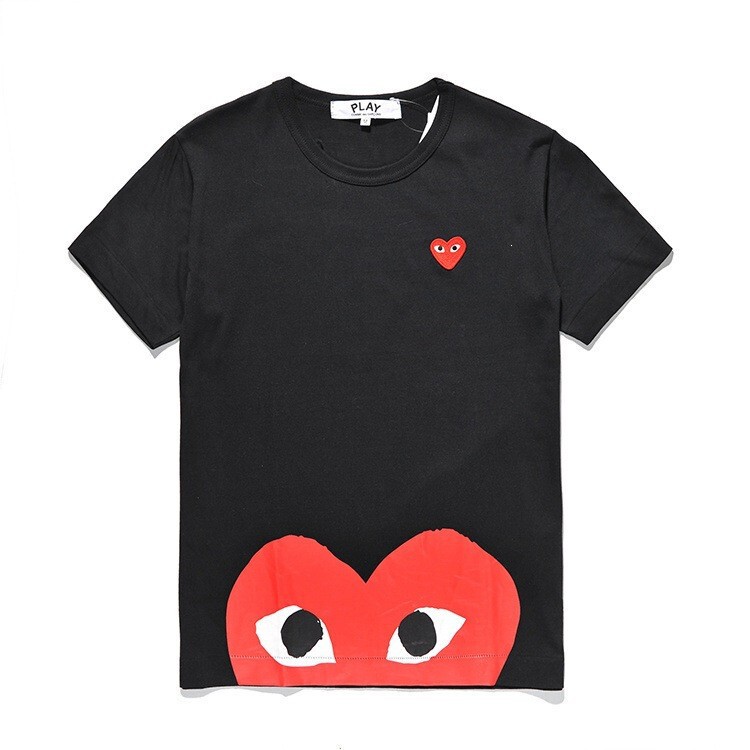 2026 Hot-Selling Cross-Border Foreign Trade Source Factory Cdg Heart-Shaped Short-Sleeve Japanese Trendy Brand Campus Couple Short-Sleeve T-Shirt 2026 Hot-Selling Cross-Border Foreign Trade Source Factory Cdg Heart-Shaped Short-Sleeve Japanese Trendy Brand Campus Couple Short-Sleeve T-Shirt
