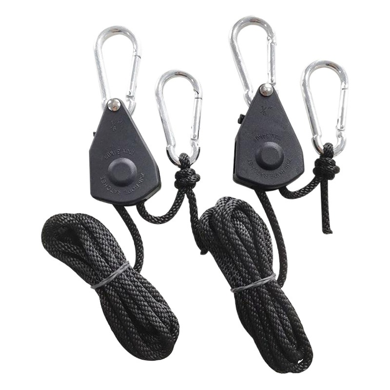 Polea de metal rueda de plástico 1/8 planta tienda lámpara cordón colgante Sling hardware herramienta lámpara Accesorios