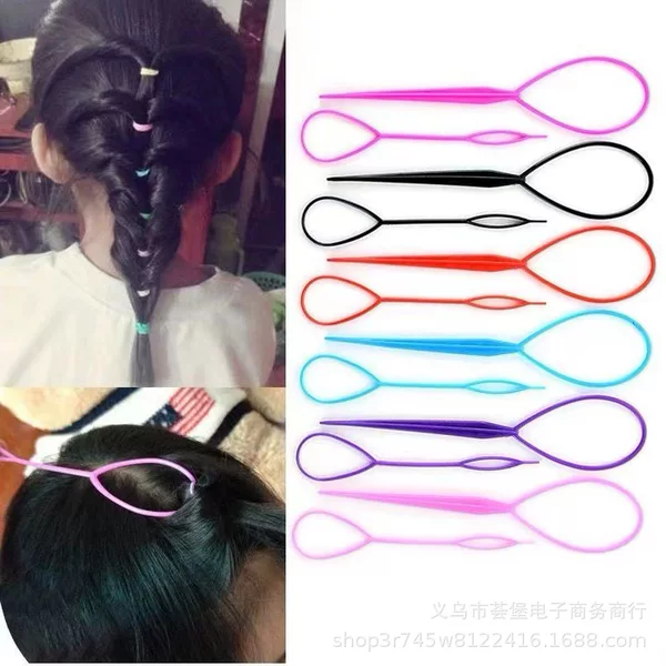 Hair puller hair stick hair puller shape hair braiding updo tool children hair puller hook hair curler wholesale