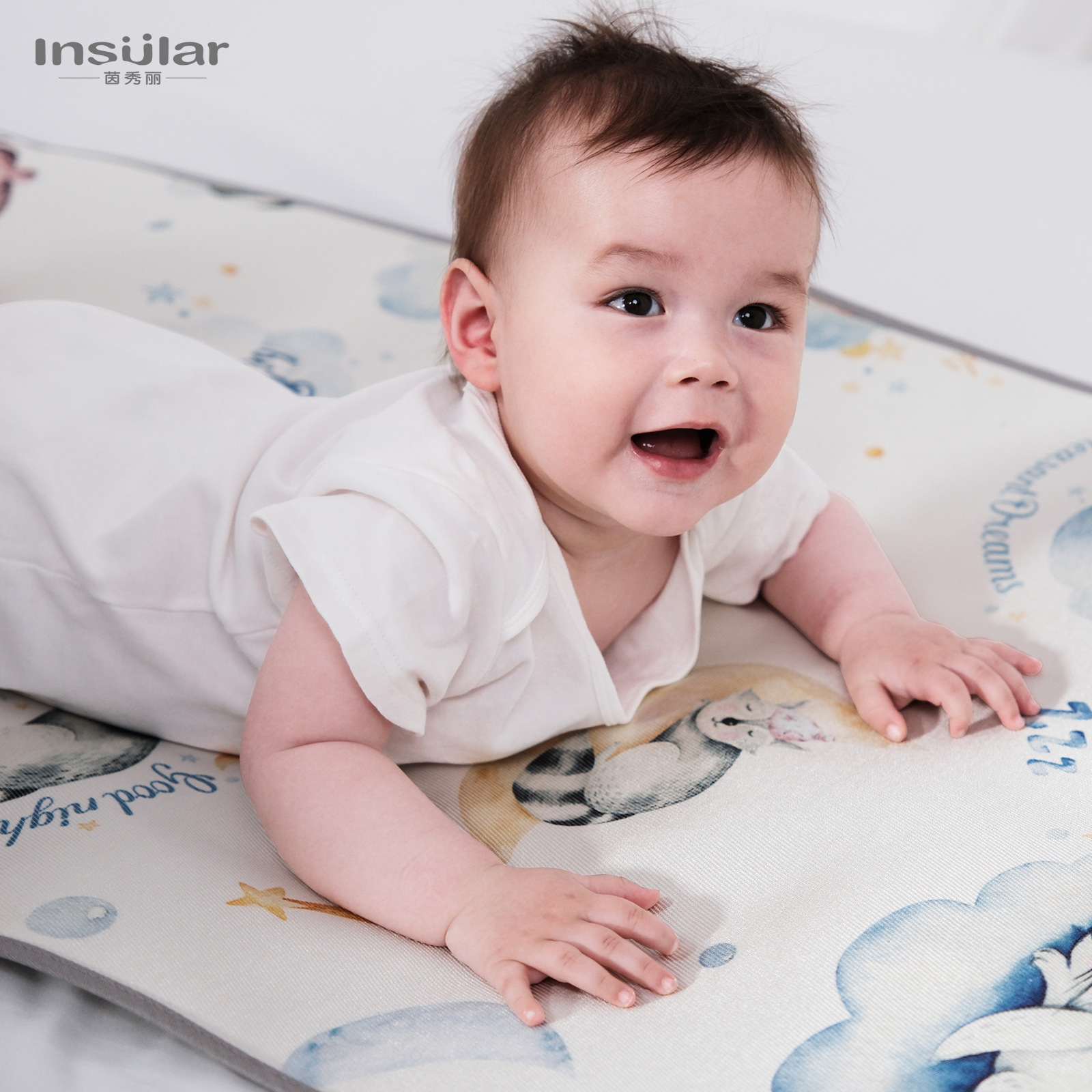 Baby Ice Silk Mat, Summer Breathable Newborn Baby Bed Mat, Kindergarten Nap Mat, Children's Mat, Cross-Border