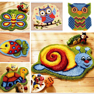 DIY Irregular Animal Cushion Carpet Embroidery Segment Embroidery Handmade Car Mat Irregular Yarn Embroidery Material Kit