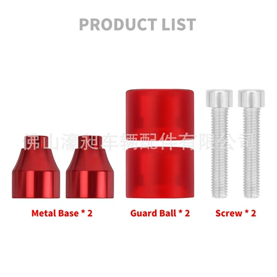 Motorcycle bumper: wheel roller one-word bumper protection - wheel-arch-protectors-double-red-1-pair