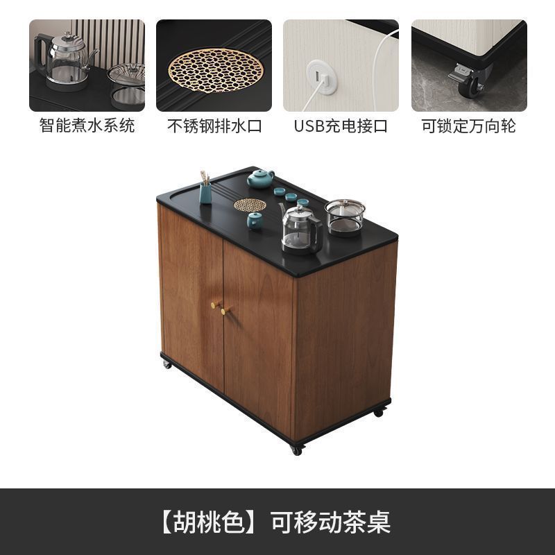 移动茶桌边柜家用阳台小茶台小型茶餐车客厅沙发边几茶轻奢茶水柜|undefined
