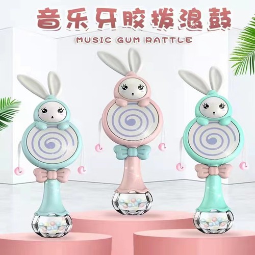 New baby toy rattle newborn baby tambourine 6-12 months old rabbit hand rattle toy gift