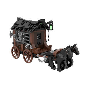 Building Blocks Moc-117564 Medieval Prisoner Caravan 209 Accessories Children's Christmas Gift