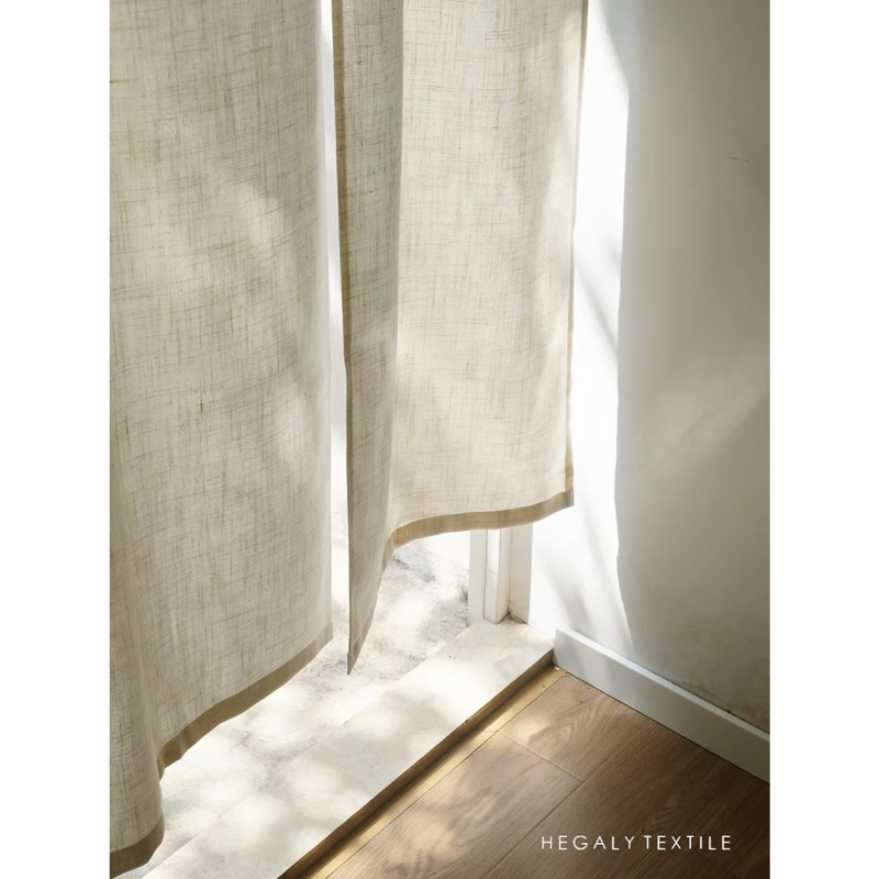 Linen Plain Color Segmented Door Curtain, Linen Texture Light Beige Half Curtain, Rental House Partition Curtain, Kitchen Window Curtain, Feng Shui Curtain Linen Plain Color Segmented Door Curtain, Linen Texture Light Beige Half Curtain, Rental House Partition Curtain, Kitchen Window Curtain, Feng Shui Curtain