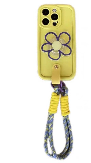 Rosa roja Smiley cara pulsera para iPhone13/15Pro crossbody 14PROMAX Apple 13 teléfono caso 11 mujer 12