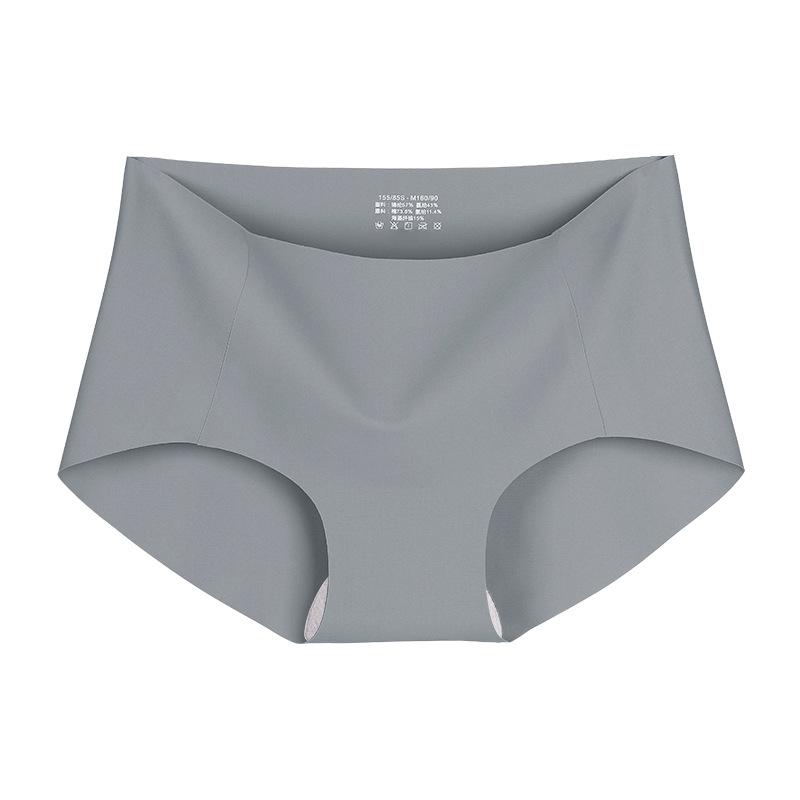 【33色】7A抗菌日本製アイスシルクミッドウエストシームレスショーツ女性用薄手モダールガールズショーツ