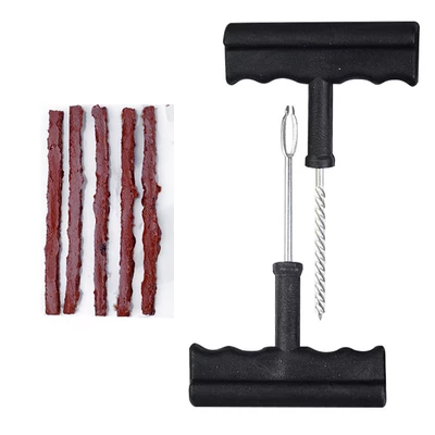 [Customized] Cross-Border Car Tire Repair Tool Kit for Small Car Tires, Electric Vehicle Vacuum Tire Repair (Repair kit) - 2pcs-small-bubble-bag
