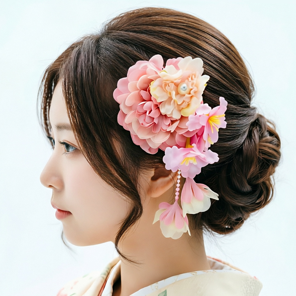 Japanese-Style Hair Accessories, Artificial Flowers, Kimono Yukata Accessories, Handmade Silk Flowers, Holiday Japanese-Style Headwear, Hair Clips