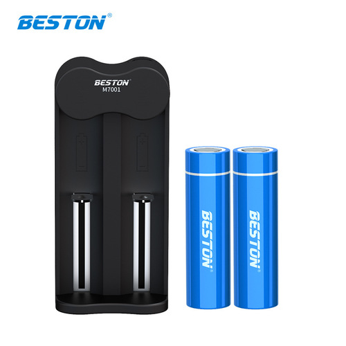 beston 3.7V lighting flashlight 3300mah rechargeable 18650 lithium battery charging set