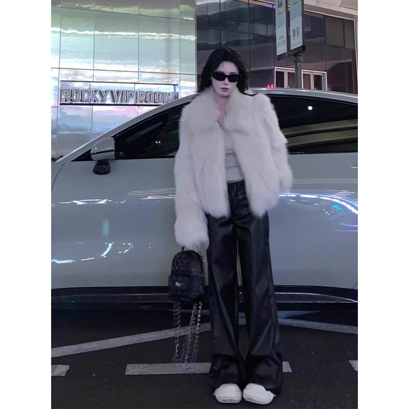 American-Style Black Pu Straight-Leg Leather Pants for Petite Women, 2026 Spring New High-Waisted Slim-Fit Narrow Loose Wide-Leg Pants American-Style Black Pu Straight-Leg Leather Pants for Petite Women, 2026 Spring New High-Waisted Slim-Fit Narrow Loose Wide-Leg Pants