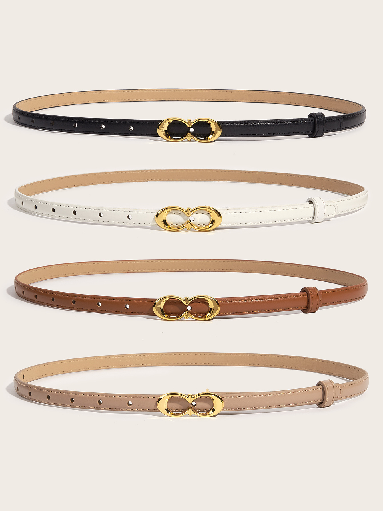 50g Weight Belt Classification 1 Piece Quantity Casual, Daily Occasion Pu Leather, Alloy Material Solid Color Pattern Women's Gender Simple Style Style Simple Style Solid Color Pu Leather Alloy Women's Leather Belts 2