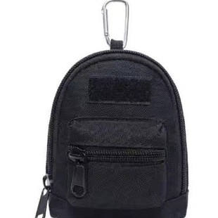 Military fan style personalized mini backpack multi-purpose waist hanging key bag change sundries storage bag decorative pendant