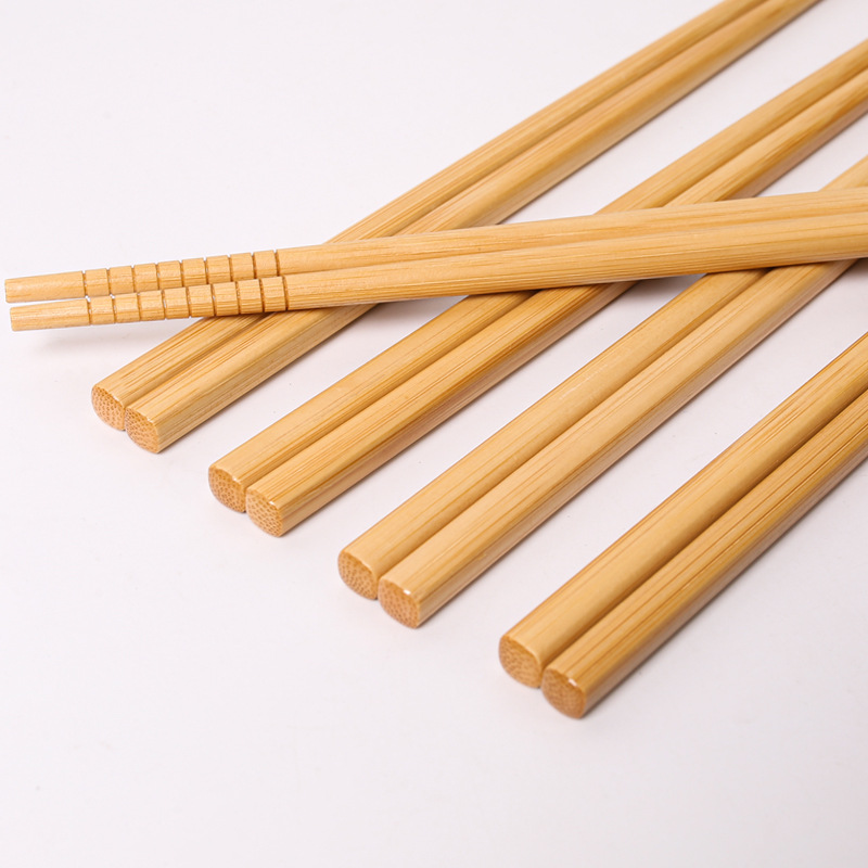 Palillos de bambú japoneses al por mayor 25cm boca puntiaguda asintiendo palillos de escala de pescado palillos roscados palillos de giro palillos de hotel suministro de puesto de palillos