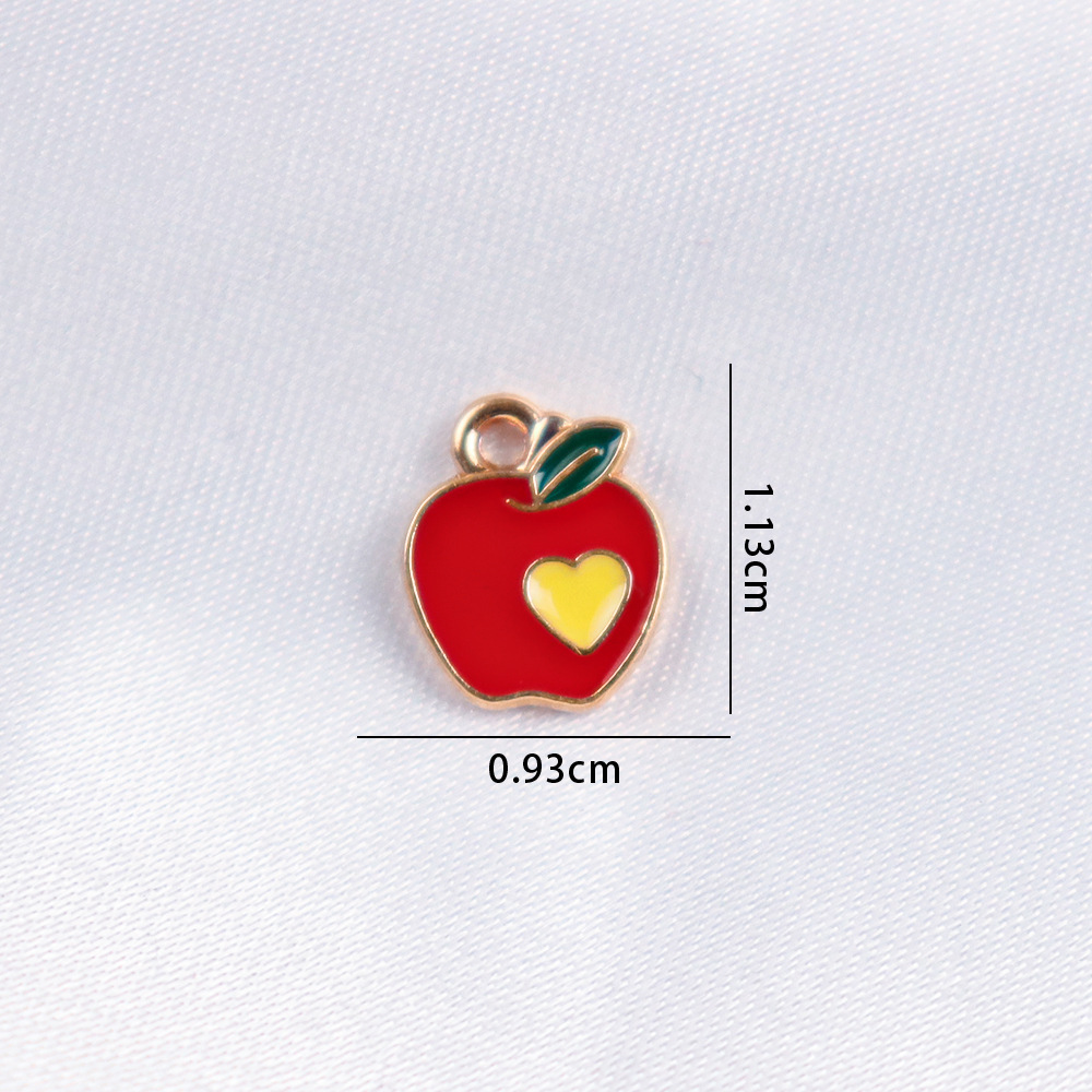 Colgante de frutas de aleación con gota de aceite, DIY pulseras y pendientes