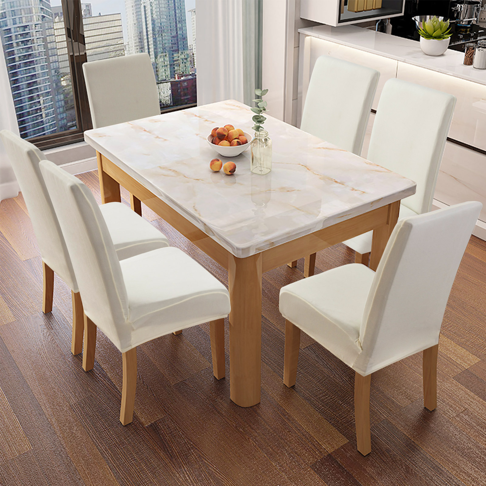 Milk silk elastic chair cover dust-proof and stain-resistant home chair protective cover manufacturer wholesale solid color chair cover