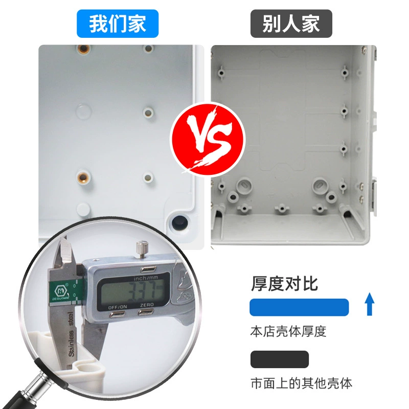 Outdoor monitoring waterproof box transparent plastic waterproof wiring box ABS electrical button box distribution box instrument box