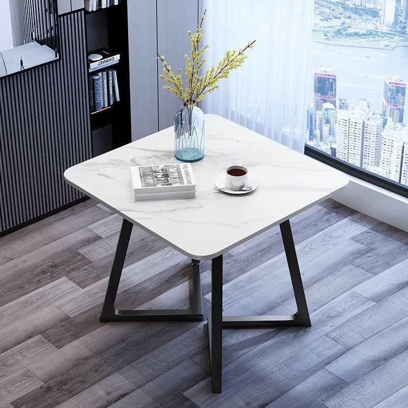 60*60cm 설산 흰 바위 판 사각 테이블