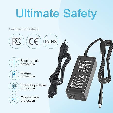 65W AC Adapter Power Cord for HP All-in-One Desktop Charger 22 24 24-DD