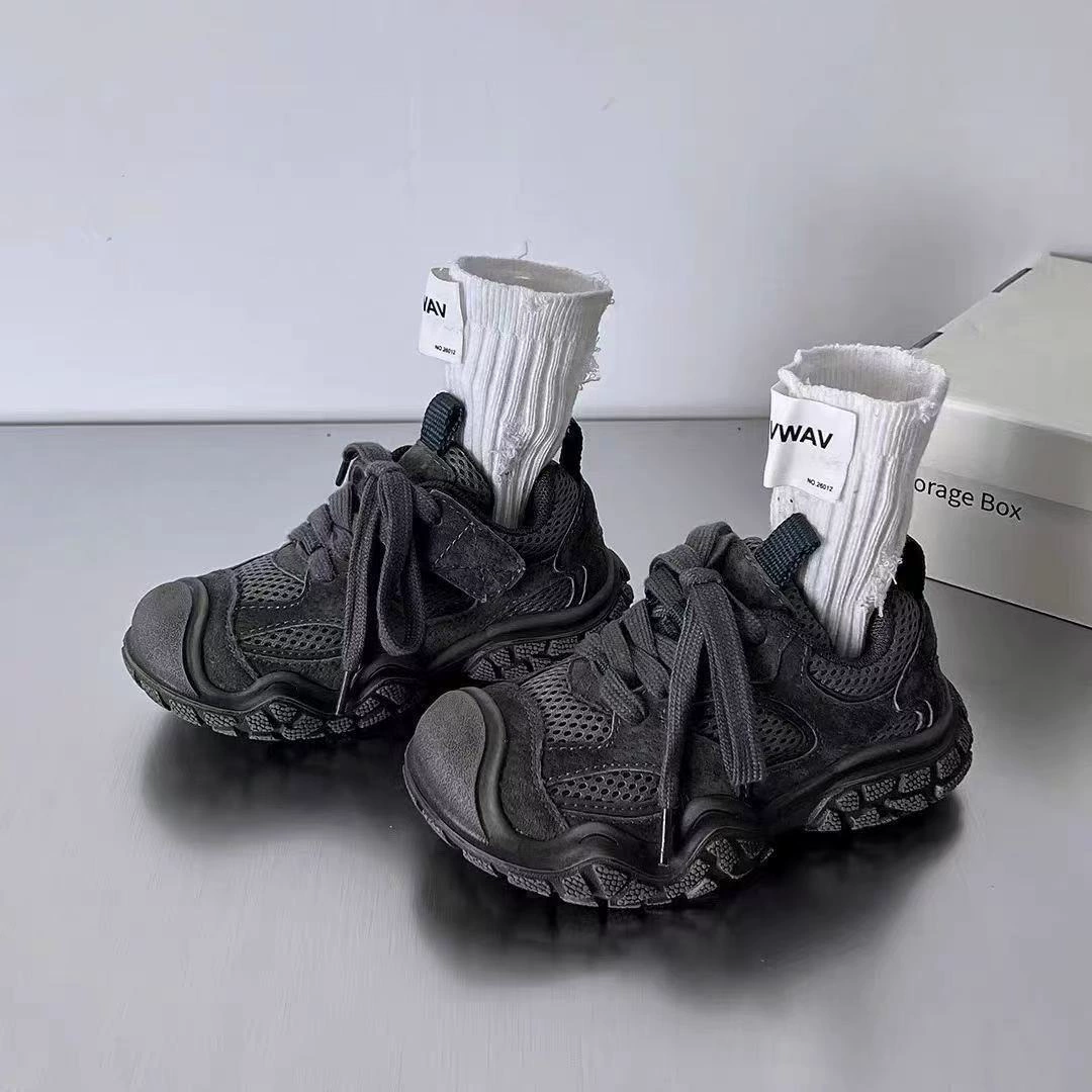 Обувь для мальчиков 2025 Весенние туфли для мальчиков Уродливые мокрые папы обувь для девочек кроссовки Детская спортивная обувь дышащая сетка обувь