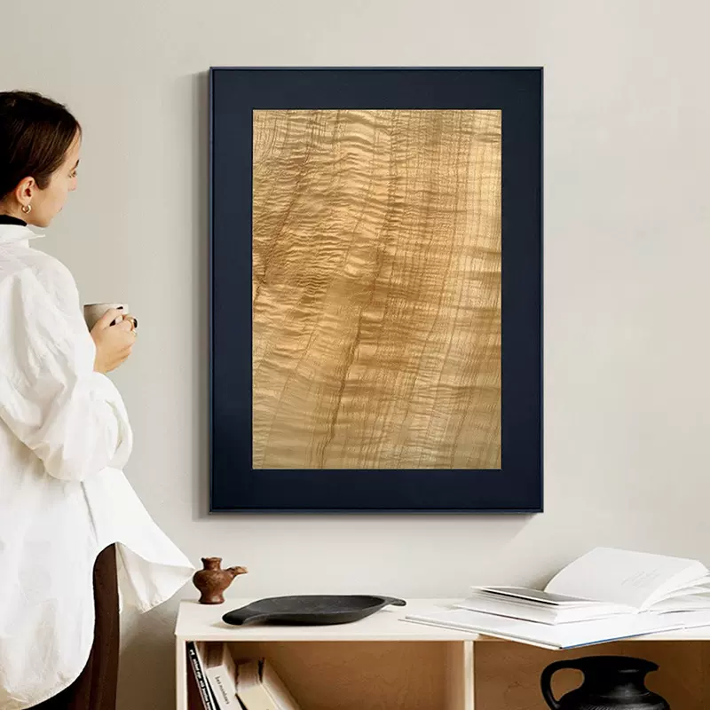 【金丝楠木】法式中古风摆件高级现代玄关挂画客厅背景墙装饰画