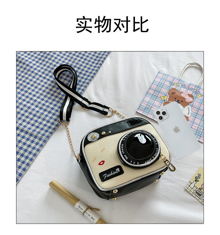554g Weight Polyester Lining Material Zipper Closure Type Single Shoulder Strap Strap Type Camera Bag Bags Type Casual, Daily Occasion Polyester Material Geometric Pattern All Seasons Season Unisex Gender Cute Style Square Shape Pink, Red, Black Color Medium Size Unisex Medium Geometric Square Zipper Camera Bag 24