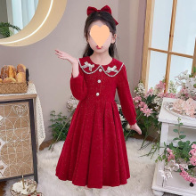 儿童春秋款连衣裙2025新款女童外穿长袖公主裙冬装儿童秋季连衣裙