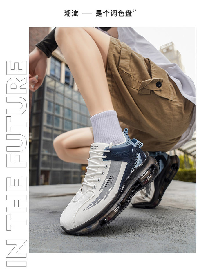 Giày chạy bộ nam đệm khí thoáng khí chống trượt giảm chấn kiểu dad shoes — 537 màu đen, 537 trắng xanh, 537 trắng đen chi tiết 2