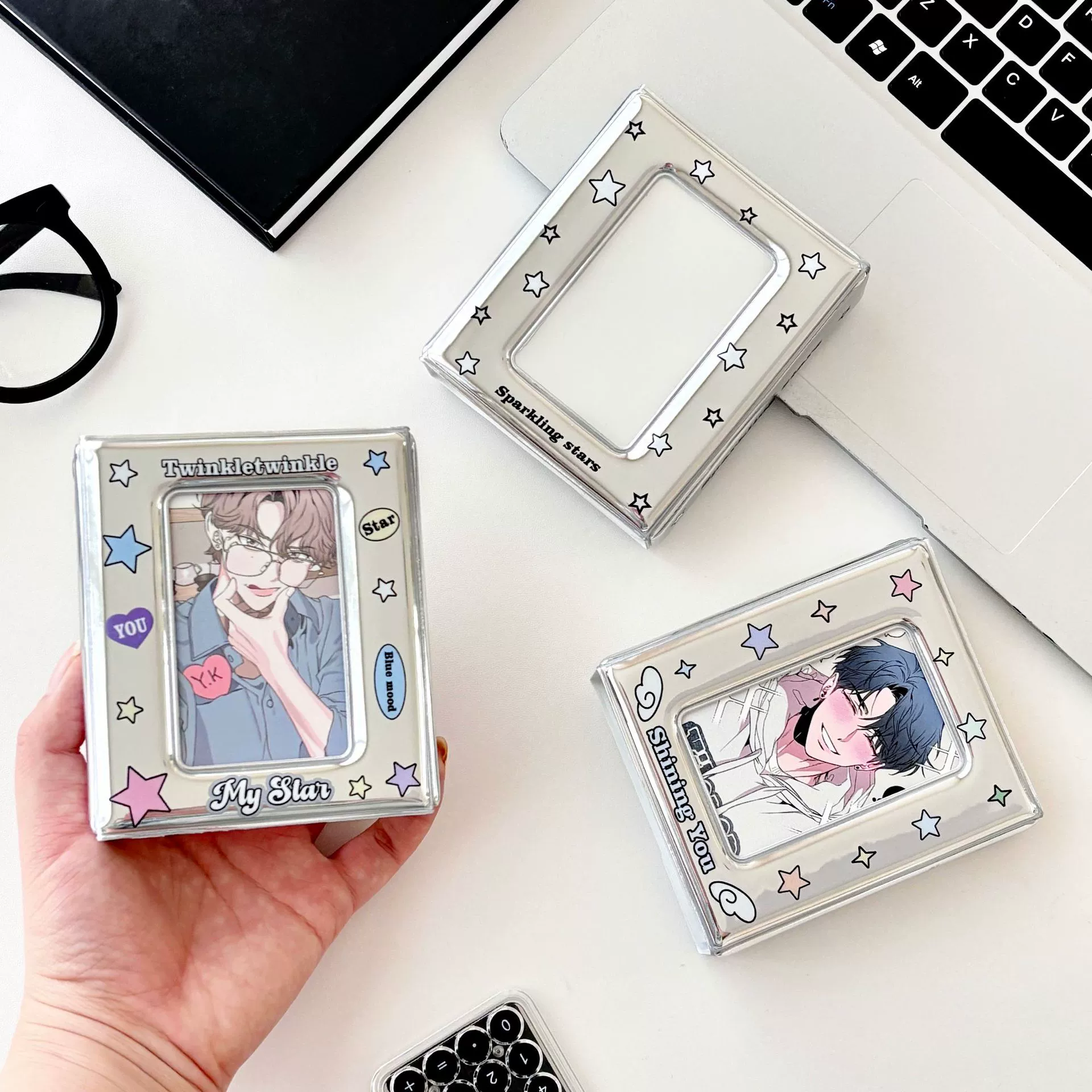 Polaroid, подлинный серебряный держатель карт, карточник, система хранения, фотоальбом