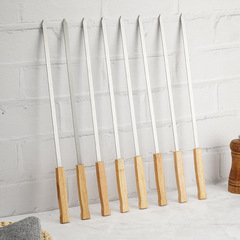 Stainless steel thickened wooden handle BBQ skewers BBQ tool set BBQ skewers BBQ skewers Skewers
