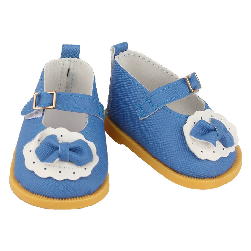 Doll shoes, cotton bow accessories for 14‑inch dolls, 5 cm length, multicolor