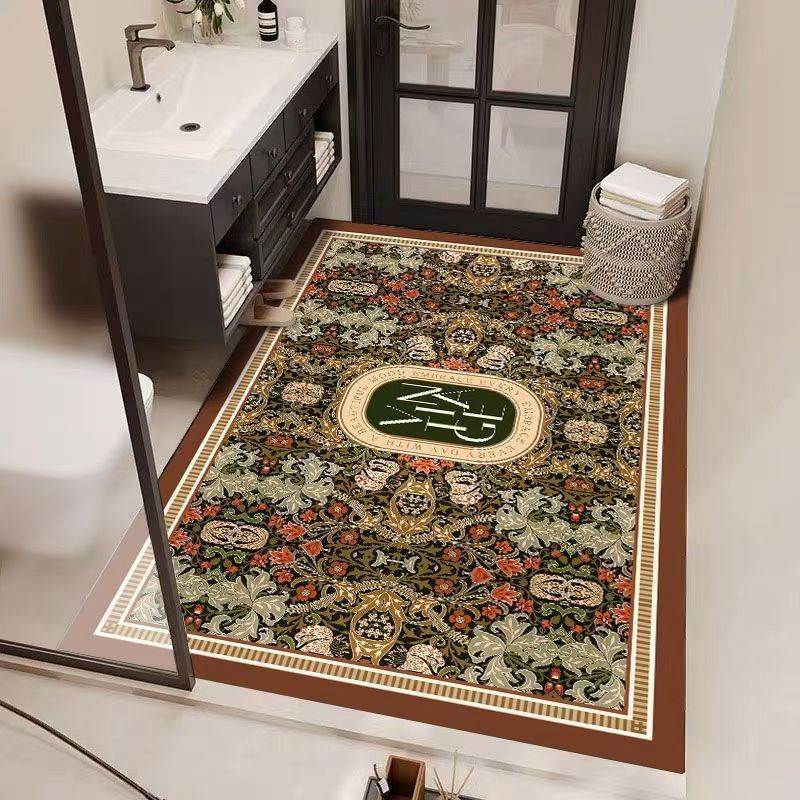French-Style Light Luxury Shower Room Diatomaceous Earth Floor Mat, Bathroom Water-Absorbent, Non-Slip, Dirt-Resistant Full-Cover Foot Mat, Cross-Border Dropshipping