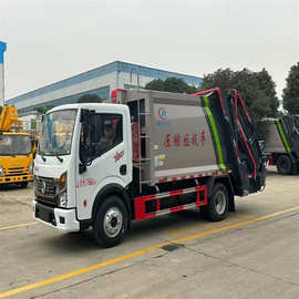 9方垃圾车图片 国六东风福‮卡瑞‬压‮垃缩‬圾车 垃圾运输车可