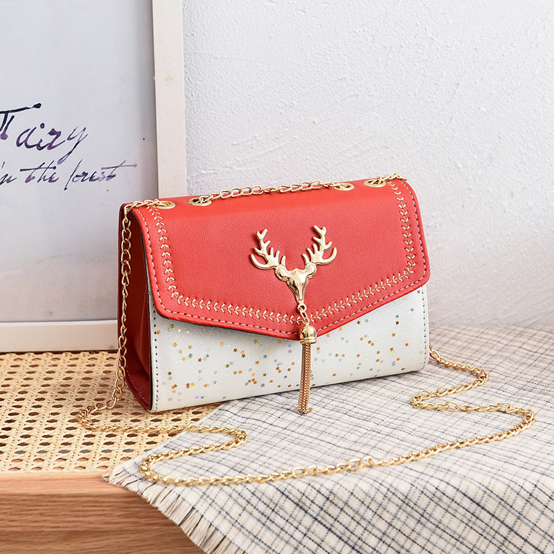 Chaîne pour femmes, petit sac carré à bandoulière, pompon pailleté, monnaie, sac pour téléphone portable_voghion.com