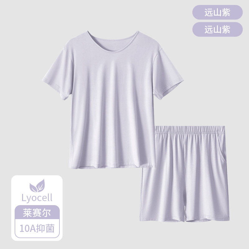 Far mountain purple [short sleeve shorts set]