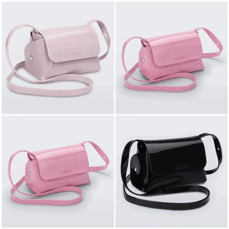 2026 New Melissa Women's Jelly Bag Solid Color Mini Bag Simple Fashion Casual Shoulder Crossbody Bag