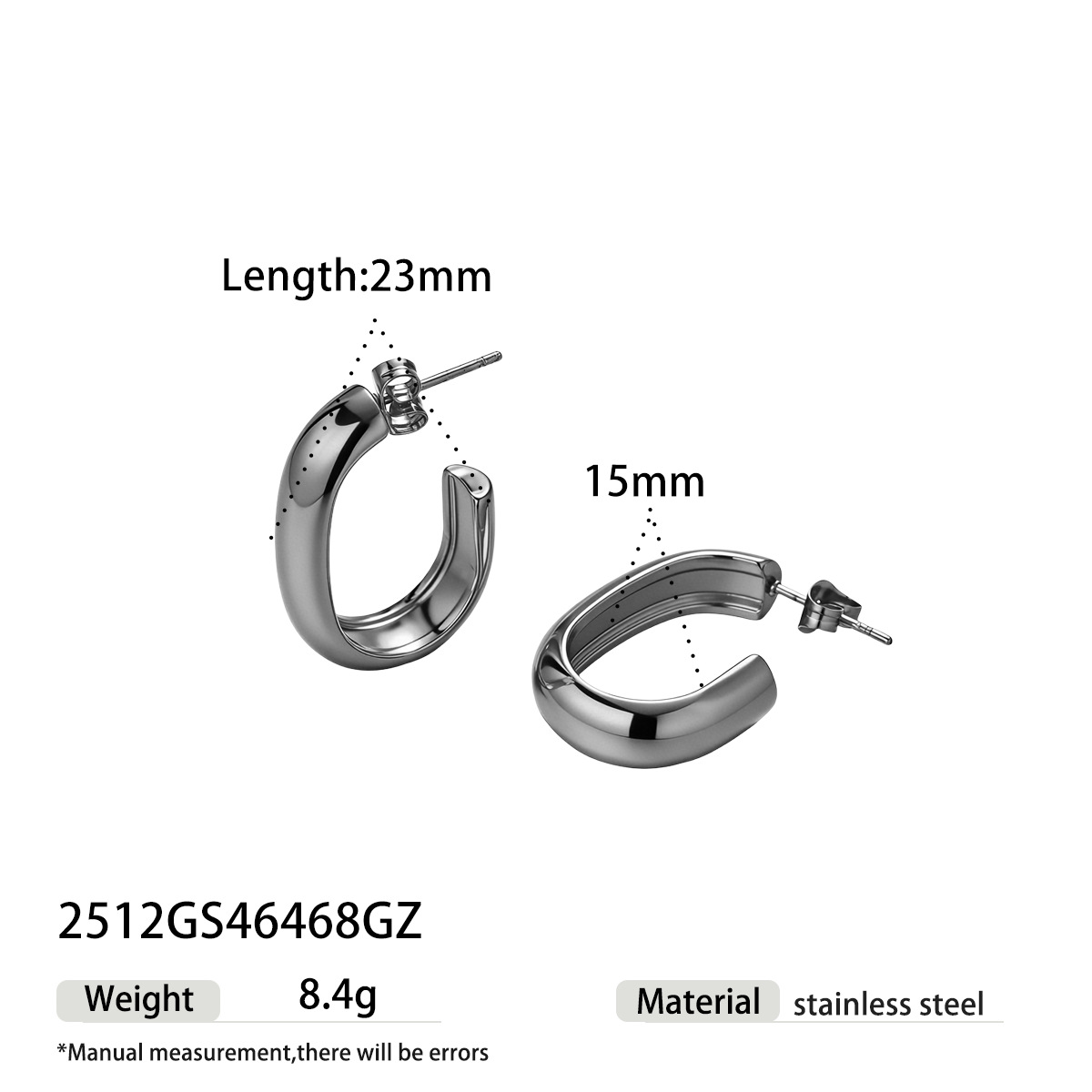 TENA Europa y los Estados Unidos lujosos aretes de acero inoxidable de alta calidad aretes de acero de titanio geometría pernos de joyería venta caliente transfronteriza simple image 8