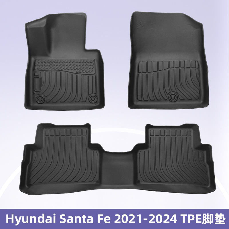 Para Hyundai Santa Fe 2021 - 2024 3D todo el tiempo material TPE almohadilla de pie cojín del maletero