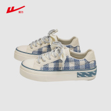 回力帆布鞋女鞋2023夏季新款百搭增高厚底鞋学院风休闲半拖板鞋