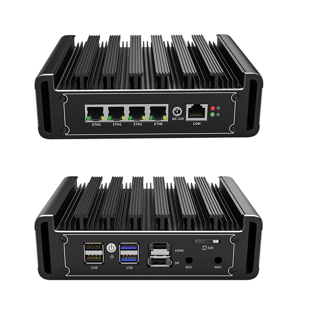 Четырехсетевой 2.5Gi226 мини-вентилятор без вентилятора N100 Host N305ESD4D5 с двумя мини-компьютерами Soft Route