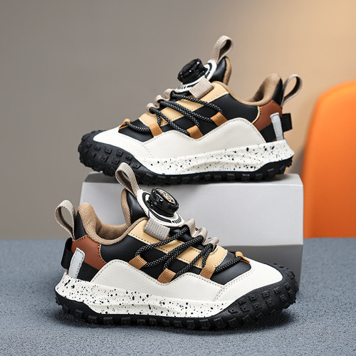 Men's Kids Winter Thicker Lined Zipper Waterproof Non-slip New Spring and Autumn Season Sports Shoes