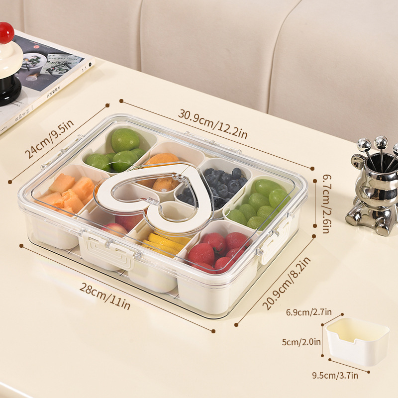 アウトドアポータブル果物食品収納ケース家庭用蓋付き冷蔵庫保存ケース分格密封香料ケース|undefined