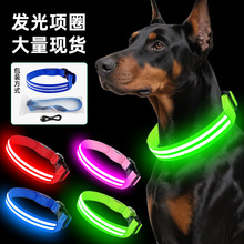 狗狗项圈宠物发光项圈犬用颈圈双光纤项圈夜晚狗脖圈宠物用品定制