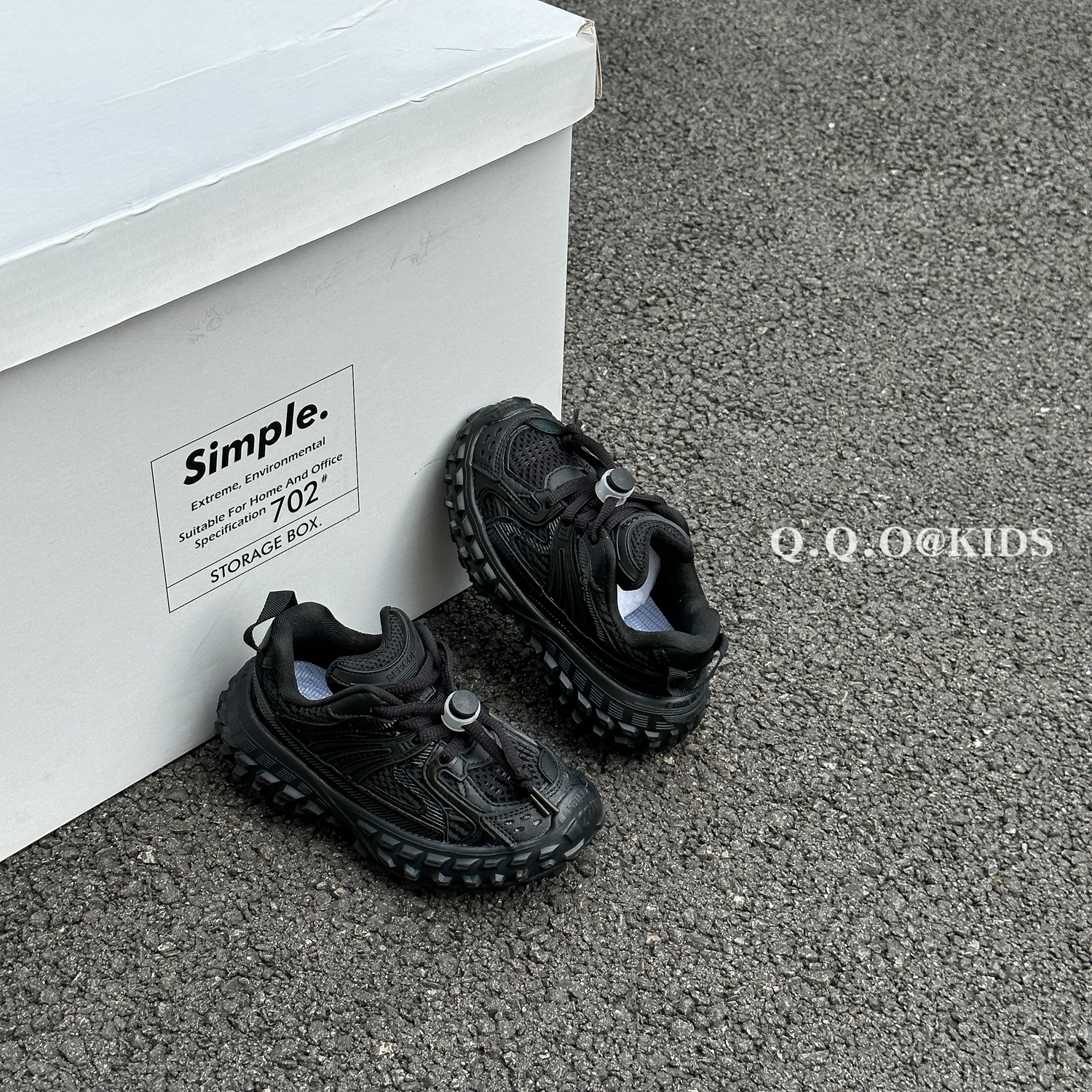 QQO Kinderschoenen 2023 Herfst Nieuwe Jongens Mode Tucker Tire Schoenen Antislip Sportschoenen Meisjes Papa schoenen_voghion.com