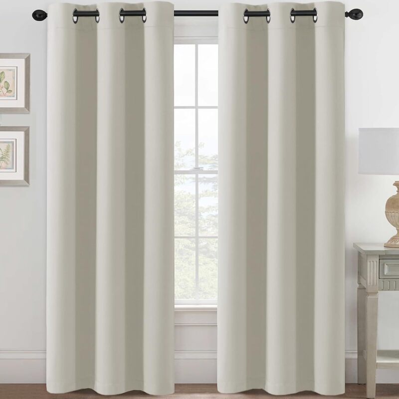 H.Versailtex Room Darkening Curtains 84inch (Approximately 213.3cm) Long, Suitable for Living Rooms